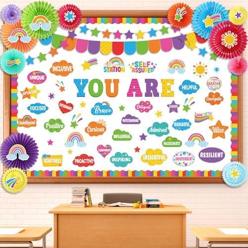 Funrous Affirmation Station Bulletin Board Set Motivational Classroom Bulletin Board Decorations Positive Affirmations Accents Cutouts for Back to School Classroom Office Wall Decor(Color 2, Rainbow) Funrous Affirmation Station Bulletin Board Set Motivational Classroom Bulletin Board Decorations Positive Affirmations Accents Cutouts for Back to School Classroom Office Wall Decor(Color 2, Rainbow)