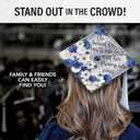 Glitter Heavyweight Premium Construction Paper for Grad Caps, 5 Sheets, DIY Grad Cap Decorations (Silver)