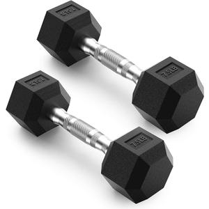 PAPABABE HEX Dumbbell Set 2.5-125lb, Rubber Encased Home Gym Dumbbells, Exercise & Fitness Weights Dumbbells for Women & Men, Hand Weight for Strength Training 7.5lb PAPABABE HEX Dumbbell Set 2.5-125lb, Rubber Encased Home Gym Dumbbells, Exercise & Fitness Weights Dumbbells for Women & Men, Hand Weight for Strength Training 7.5lb
