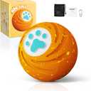 Lovkid Smart Interactive Dog Ball Toy - Durable E-TPU for Aggressive Chewers, 3 Play Modes Automatic Moving, Bouncing, Pet Gift for Medium and Large Dogs Indoor & Outdoor Use(Orange)