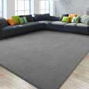 Gifeas Large Ultra Soft Modern Area Rugs for Living Room Bedroom, 5x8 Feet Grey Thickened Memory Foam Indoor Solid Minimalist Carpets, Non-Slip Comfy Rug for Boys Girls Nursery Room Home Decor