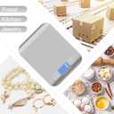 Digital Shipping Scale,Stainless Steel Panel, Accurate Portable Postal Scale for Packages, Small Business,Kitchen, Food, Handmade, Liquids, and Boutique (Silver Rechargeable(10kg/1g))