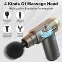 cotsoco Mini Handheld Massage Gun, Deep Tissue with 6 Speeds, Cordless Muscle Massager with 4 Heads,Type-C Charging, Travel Size, Best Gifts (Grey)