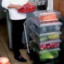 Rubbermaid Commercial Products Polycarbonate Food Storage Box/Tote 8.5 Gallon Clear for Restaurant/Kitchen/Cafeteria, 6" x 26" x 18"