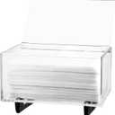 rejomiik Dryer Sheet Holder Acrylic Dryer Sheets Container Dispenser for Laundry Room Decor, Storage Organizer Box for Fabric Sheet, Dryer Balls, Black (Medium, Dark)