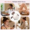 4D Neck Massager,Shoulder Hot Compress Massager, a wireless and portable massager that simulates human hand operation,suitable for relieving neck pain and relaxing muscles,with 3 adjustment modes.