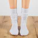 Komorebi Slouch Socks Women's Leg Warmers Cotton Knee High Soft Knit Boot Socks Colorful Scrunch Size 9-11 (Mix Neon Pink&neon Green)