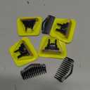 4Pack Replacement Blades & 3 Guide Combs(1/3/5mm), Compatible with All Philips Norelco OneBlade Handles (QP14xx,QP19xx,QP25xx, QP26xx, QP27xx, QP28xx, QP65xx, QP66xx) (Orange)