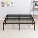 Maenizi 14 Inch Metal Bed Frame Queen Size No Box Spring Needed, Heavy Duty Platform Support Up to 3000 lbs, Easy Assembly, Noise Free, Black