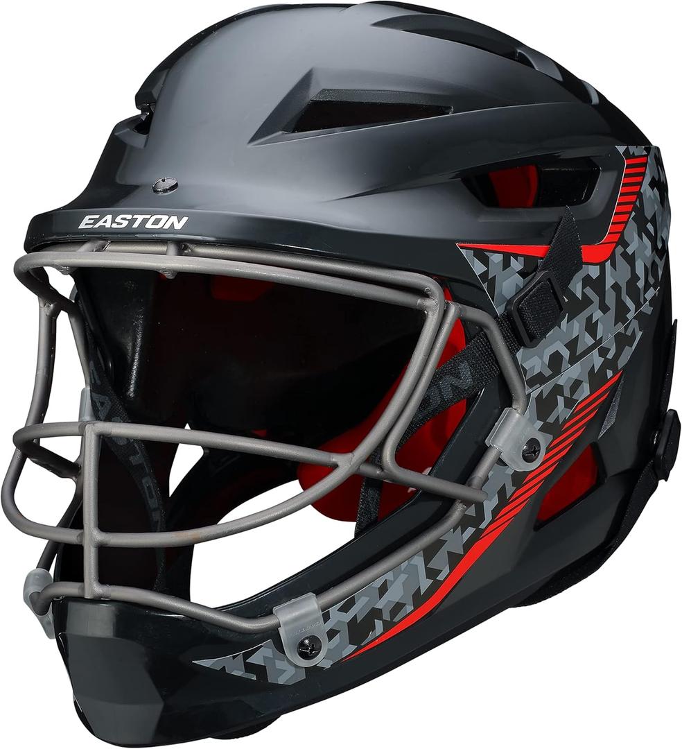 Easton | Hellcat Slowpitch Softball Helmet | Pitchers/Fielders Mask | NOCSAE Certified | Multiple Styles (S/M | 6 7/8" - 7 1/2", Black)