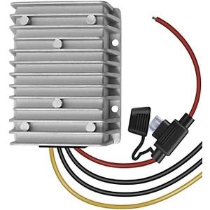 Waterproof DC Buck Converter Voltage Regulator 36V 48V Step Down to 12V 30A 360W Adjustable Power Converter Transformer for Golf Cart, Car, Vehicle