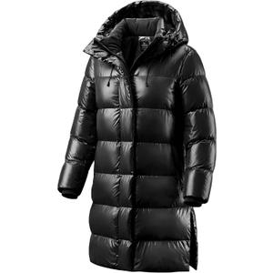 wantdo Women's Long Winter Coat Thicken Puffer Jacket Warm Hooded Parka (Black, M)