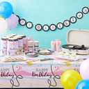 Sparkle and Bash 207 Pieces Music Birthday Party Supplies with Plates, Napkins, Cups, Tablecloth, Cutlery, Banner, Favor Bags, Balloons (Serves 24) - Birthday Decorations - Party Supply