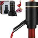 BLUBYEES 3-in-1 Electric Wine Aerator & Decanter Set with Stand Base - Automatic Pump Dispenser, Retractable Tube, and Built-in Pourer, Ideal Gift for Wine Lovers