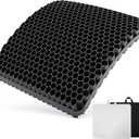 Gel Seat Cushion, Thickened Big Seat Cushion, Strong Support, Sciatica & Back Pain Relief, Breathable Cool Suitable as Office Chair Cushion, Car Seat Cushion, Wheelchair Cushions, 2 Non-slip Covers