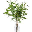Faux Plant With Glass Vase