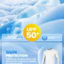 GEMYSE Men's Long Sleeve Shirts Sun Protection Athletic Breathable Moisture Wicking Rash Guard Shirt for Fishing Workout (White, S)