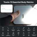Wyze Smart Scale X - Digital Bathroom Scale for Body Weight, BMI, Body Fat, Muscle Mass, Heart Rate Monitor | ITO Glass & LED Backlight | Batteries Included, 400 lbs (White)