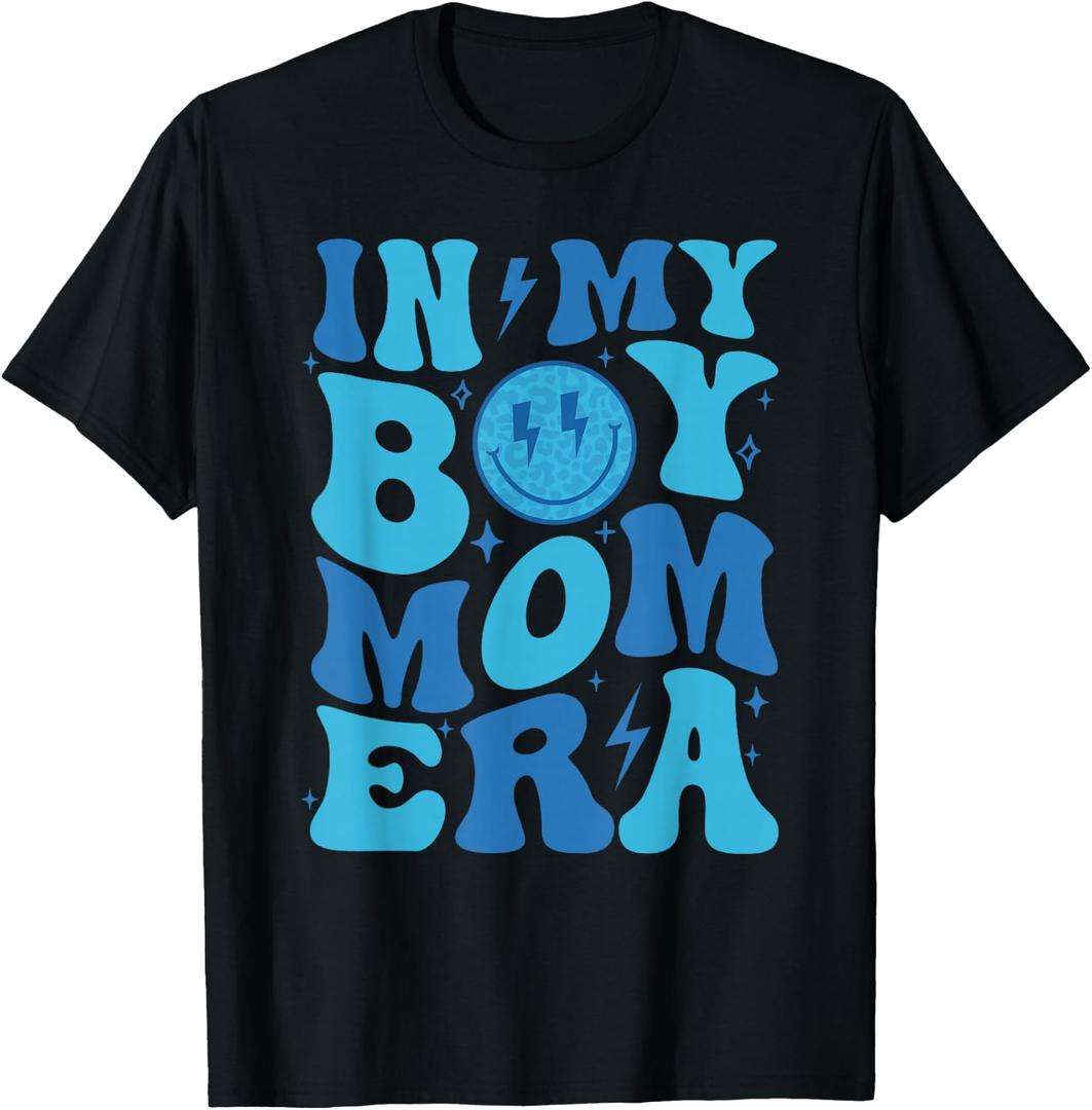in My Boy Mom Era Boy Mama Gender Reveal T-Shirt Small