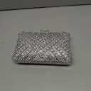 Women Sparkly Rhinestone Clutch with Chains, Glitter Evening Handbag Purse Shoulder Bag for Wedding Party Prom