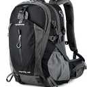 FENGDONG 40L Waterproof Lightweight Outdoor Daypack Hiking,Camping,Travel Backpack for Men Women Black