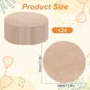24 Pack Round Burlap Placemats Bulk, 11.8 Jute Rustic Table Placemats Bulk for Charger Plates, Burlap Circle Tables Mats for Dining Table, Brown Charger Place Mat for Wedding Dinner Holiday Farmhouse