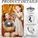 Libima 12 Pack Bulk Large Disco Ball Decorations, Silver Mirror Hanging Disco Balls Ornaments for Christmas Tree, Mothers Day, 70s 80s Party, Wedding, Prom, DIY Decor(12'', 8'', 6'', 4'')