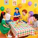 3 x 50PCS Sage Green Gingham Birthday Plates, 7 Inch Disposable Gingham Cake Plates Plaid Dessert Plates for Picnic Barbecue Baby Shower Wedding Birthday Party Decorations