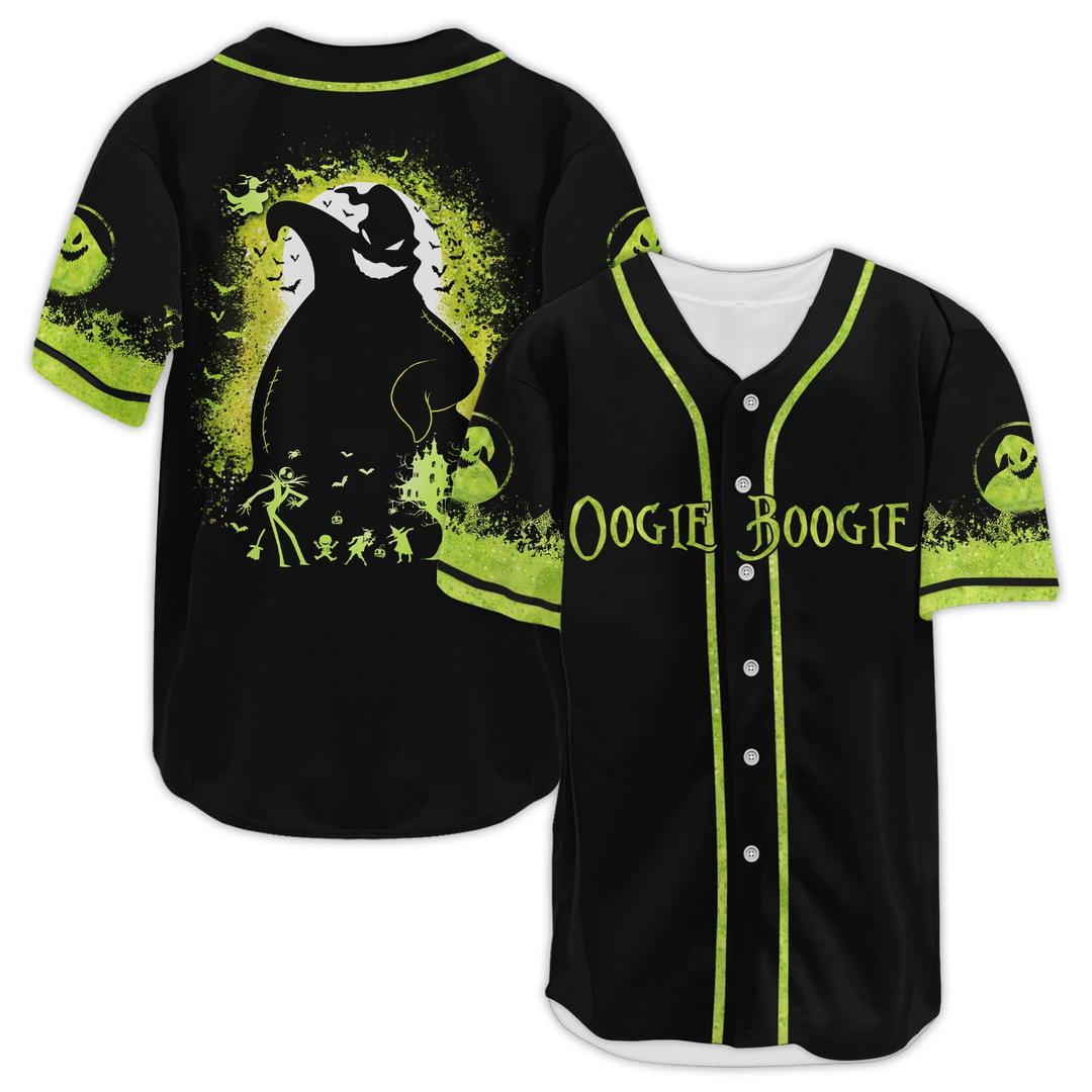 fat mummy Nightmare Baseball Jerseys for Men Women, Halloween Movie Christmas Shirt (S) Black-Green