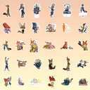 2 x Zoot 2 Adventure Stickers, Jud and Nic Waterproof Vinyl Stickers for Kids & Adults, Cute Cartoon Animal Decals for Water Bottles, Skateboards, Phones, Laptops, Luggage & More (110Pcs)