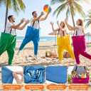 Granny Pants Yard Game Set, Giant Yard Games with 20 Bouncy Balls, 4 Suspenders, Pumps & Flags, Funny & Outdoor Games for Adults and Family, Huge Backyard Games for Lawn, Camping & Party Games