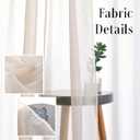 Beige Semi Sheer Curtains 72 Inches Long Faux Linen Curtain Beige Sheers Curtain for Bedroom Living Room Girls Kids Room 2 Panels 52x72