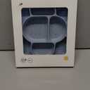 ROCCED Suction Plates for Baby placemat Spoon Fork Set for Toddlers, Silicone Baby Plates with Suction Baby Dishes for Kids Plates-Dusty blue