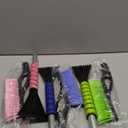 27" Snow Brush and Ice Scrapers for Car Windshield (3 Pack), Window Scraper with Ergonomic Foam Grip, Snow Removal for Car, Must Have Winter Car Accessories (Green, Blue & Pink)