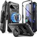 SUPCASE for Google Pixel 9 Pro XL Case with Stand (UBPro Mag), [Support MagSafe] [Built-in Screen Protector & Belt Clip] [Military-Grade Protection] Magnetic Phone Case for Pixel 9 Pro XL, Black