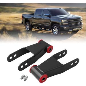 Nakuuly 2" Rear Drop Lowering Shackle Suspension Kit Compatible with 1988-1998 Chevy & GMC C1500/C2500 1988-2019 Silverado Sierra 1500 Replaces # 410520