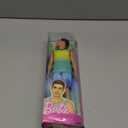 Barbie Fashionistas Ken Doll #236 with Black Hair, Wearing Blue and Green Ombre Tank with Jean Shorts and Silver Sneakers