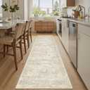Runner Rug 2'x8' Washable Non-Slip Runner Rugs for Kitchen Bathroom Laundry Room Beige Vintage Floor Carpet Runners for Hallway Entryway