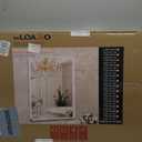 LOAAO 22x30 Inch White Metal Framed Bathroom Mirror for Wall, White Bathroom Vanity Mirror Farmhouse, Large Rounded Rectangle Mirror, Anti-Rust, Hangs Horizontally or Vertically