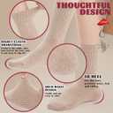 ZenBeya 100% Cotton Crew Socks for Women, Black Thin Ankle Tube Socks for Dress Trouser Clothes, Soft Hue Fashion Mid Calf Bootie Socks Size 5-9 Casual Breathable Winter Fall