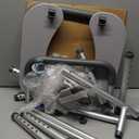 Toilet Seat Riser for Seniors, Raised Toilet Seat with Handles, Adjustable Height & Width, 400lb Handicap Elevated Toilet Seat, Fit Any Toilet (Grey)