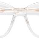 AMOMOMA Trendy TR90 Oversized Blue Light Reading Glasses Women,Stylish Square Cat Eye Glasses AM6031