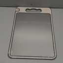 Stainless Steel Cutting Board for Kitchen, Scratch Resistant Mesh Design, Reversible 304 Stainless Steel & Wheat Straw, Non Toxic Chopping Board for Meat, Dishwasher Safe, 14.4"*9.8",1Pcs Grey (Gray)