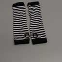 Bienvenu Punk Gothic Rock Long Arm Warmer Fingerless Gloves (Black White)