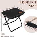 Portable Folding Stool Chair Lightweight Compact Camping Stool with Carry Bag, Heavy Duty 265 lbs, Pocket Chair for Hiking, Backpacking & Travel