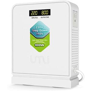 UMI Step Down Voltage Converter 800 Watts 220V to 110V for US Canada Japan Electrical Appliances Use in Europe and Asia 220-240v Power System - Adopt Toroidal Transformer - Stable and Safe