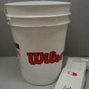 WILSON Sporting Goods Ball Bucket with Lid, White