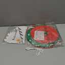 Christmas Hanging Decorations, 12 PCS Paper Lanterns, Honeycomb Christmas Trees, Hanging Paper Fans, Red Green Gold White Holiday Party Supplies for Home Xmas Holiday Party