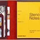 Robrasim Leather Cover for 6"x9" Steno Notebook, Leather Folio Cover Compatible with 6x9 Spiral Steno Pads, A5 Notebook Organizer with Pen Loop - Wine