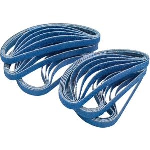30 Pcs 3/8x13 Inch Zirconia Sanding Belts, 60 Grit Zirconia Sanding Belts for Air Belt Sander, 3/8 x 13 Sanding Belts for Metal Grinding (3/8x13in, 60 Grit)